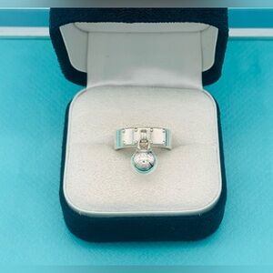 Tiffany & Co. Sterling Silver Hardwear Ball Ring Retired Size 7